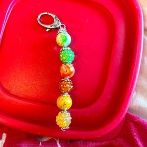 Multicolor Beaded Keychain